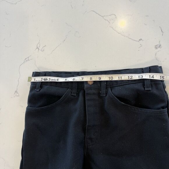 Vintage Levi’s Black 100% Polyester Pants 32x34 Made In USA Scoville Zipper - Picture 4 of 10